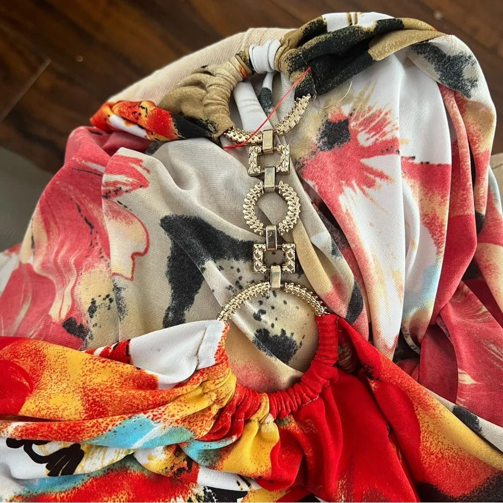 Cache Multicolor Floral One-Shoulder Dress - Picture 4 of 5